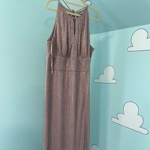 Formal/prom dress with metallic details